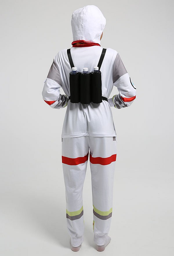 Women Spaceman Pattern Print Hooded Onesie Pajamas Loungewear Adults Onesie Homewear Kigurumi Costume Outfits