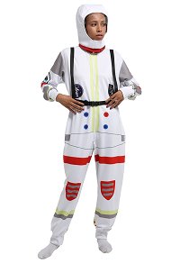Combinaison Halloween Pyjama Une Pièce de Style Astronaute Vêtement de Nuit à Manches Longues avec Casque Intégral