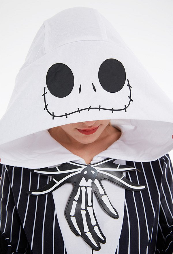 Halloween Women Stripe Homewear Onesie Pajama Adult Kigurumi Hooded Loungewear Costume Outfits