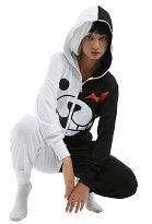 Monokuma Dérivé Combinaison Halloween Pyjama Une Pièce Vêtement de Nuit à Manches Longues Monokuma Dérivé Combinaison Halloween Pyjama Une Pièce Vêtement de Nuit à Manches Longues