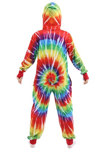 Women Spinning Rainbow Pattern Homewear Onesie Pajama Adult Kigurumi Hooded Loungewear Costume Outfits