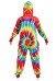 Regenbogen Batik Jumpsuit mit Kapuzen Pyjamas Onesie Homewear Kigurumi Overall Lange Arm Kostüm