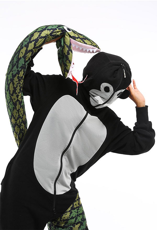 Women Orangutan Boa Constrictor Design Onesie Pajama Adult Onesie Homewear Kigurumi Hooded Loungewear Costume Outfits