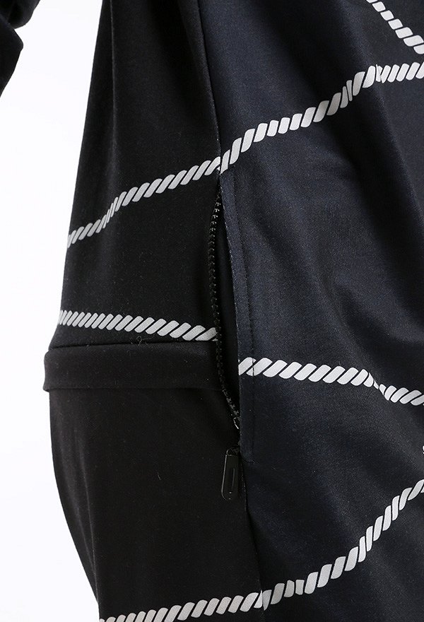 Women Binding Rope Pattern Onesie Pajama Adult Homewear Kigurumi Hooded Loungewear Costume Outfits