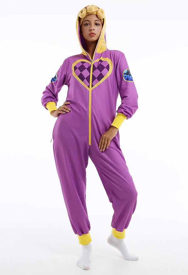 Women Giorno Giobana Onesie Pajama Adult Onesie Homewear Kigurumi Hooded Loungewear Costume Outfits
