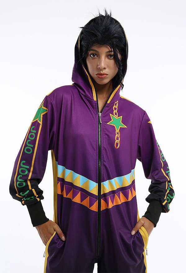 Women Jotaro Cujo Onesie Pajama Adult Onesie Homewear Kigurumi Hooded Loungewear Costume Outfits