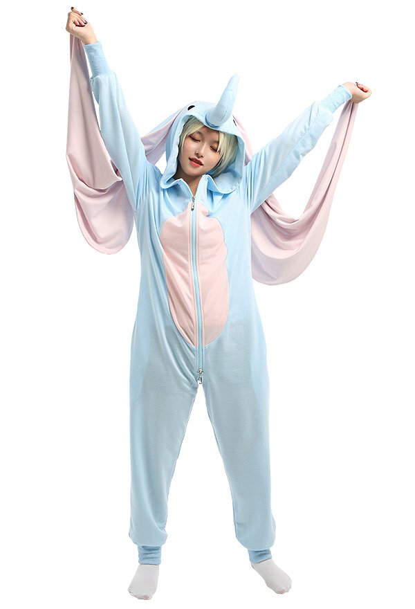Women Baby Elephant Shape Onesie Pajamas Long Sleeve Hooded Kigurumi Adult Onesie Cosplay Costume