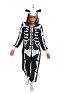Women Cartoon Skeleton Pony Pattern Print Hooded Onesie Loungewear Adults Onesie Homewear Kigurumi Costume Outfits