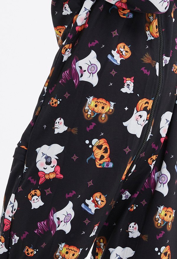 Hallooween Women Pumpkin Ghost Black Onesie Pajama Adult Onesie Homewear Kigurumi Hooded Loungewear Costume Outfits