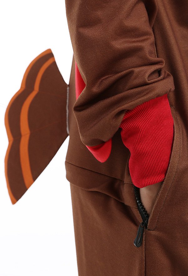 Women Turkey Shape Onesie Pajamas for Thanksgiving Long Sleeve Hooded Kigurumi Loungewear Cosplay Costume