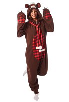 Women Christmas Onesie Teddy Bear Adult Onesie Red and Black Plaid Onesie Pajama Long Sleeve Hooded Kigurumi Costume Women Christmas Onesie Teddy Bear Adult Onesie Red and Black Plaid Onesie Pajama Long Sleeve Hooded Kigurumi Costume