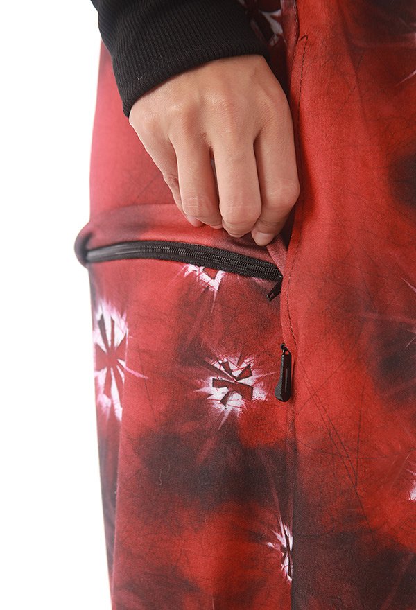 Women Christmas Red and Black Tie-dye Printed Onesie Pajama Loungewear Adult Onesie Homewear Kigurumi Costume Outfits