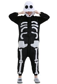Süß Halloween Fasnacht Der Albtraum vor Weihnachten Kinder Erwachsene Pyjama Schlafanzug Overall mit Kapuze Kostüm