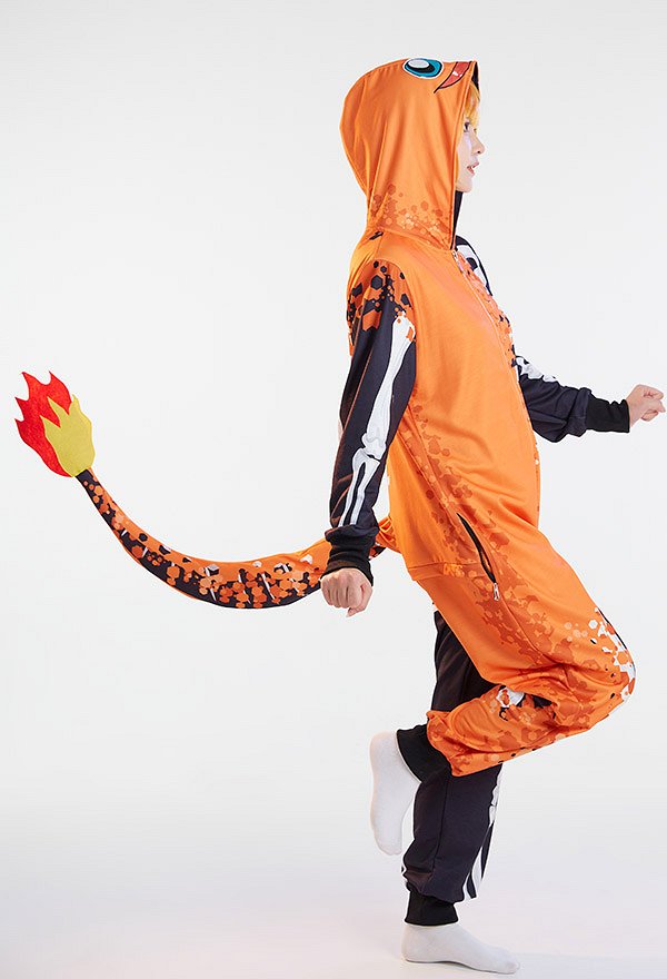 Halloween Mujer Mameluco Pijama Ropa de Estar por Casa Mitad Esqueleto Mitad Llama Patrón de Dragón Estampados Adulto con Capucha Ropa de Hogar Kigurumi Ropa de Dormir