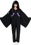 Women Halloween Witch Style Onesie Pajama Loungewear Bat Pattern Adult Onesie Hooded Homewear Kigurumi