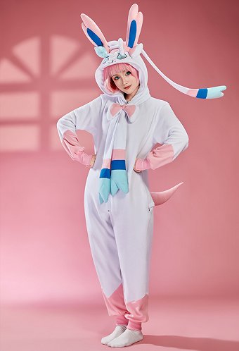 Mujer Onesie Pijama Sylveon Derivada de Loungewear Adulta Kigurumi