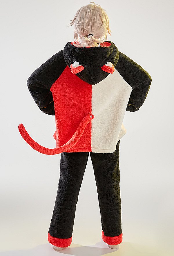 Kaedehara Kazuha Derivative Two-Piece Pajama with Tail Fleece Cozy Warm Long Sleeve Top and Pants Loungewear