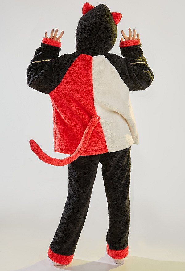 Kaedehara Kazuha Derivative Two-Piece Pajama with Tail Fleece Cozy Warm Long Sleeve Top and Pants Loungewear
