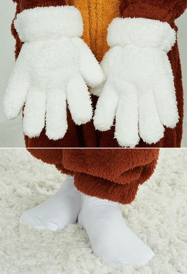 Raccoon Cosplay Costume Onesie Pajama Plush Adults Onesie Cosplay Costume Kigurumi with Gloves