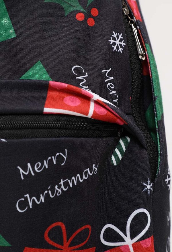 Women Adult Christmas Tree Gift Box Pattern Onesie Pajamas Kigurumi Long Sleeves Hooded Loungewear Costume