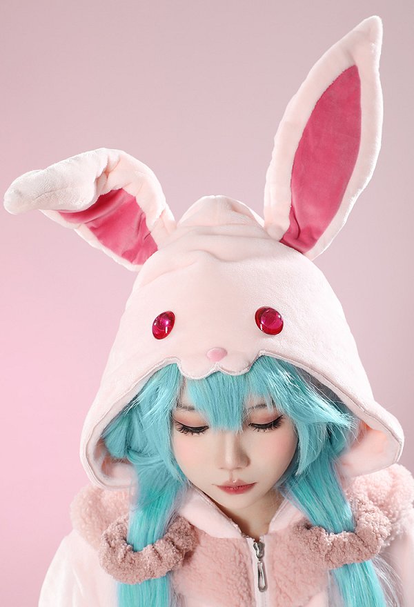 Plüsch Vocal Pyjama Hasen Stil Kawaii Anzug mit Schultertasche