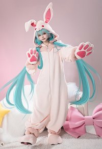 Plüsch Vocal Pyjama Hasen Stil Kawaii Anzug mit Schultertasche