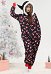 Mujer Adulto Sombrero de Navidad Patrón Onesie Pijama de manga larga con capucha Loungewear Disfraz