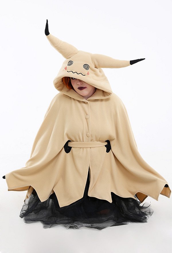 Plus Size Pikaqu Mimiku Halloween Cosplay Costume Vestido con Capucha