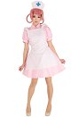 Nurse Joy Pink Cosplay Costume Dress with Hat
