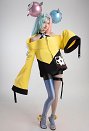 PM Scarlet and Violet Iono Cosplay Costume Halter Crop Top and Jacket with Socks and Leg ring