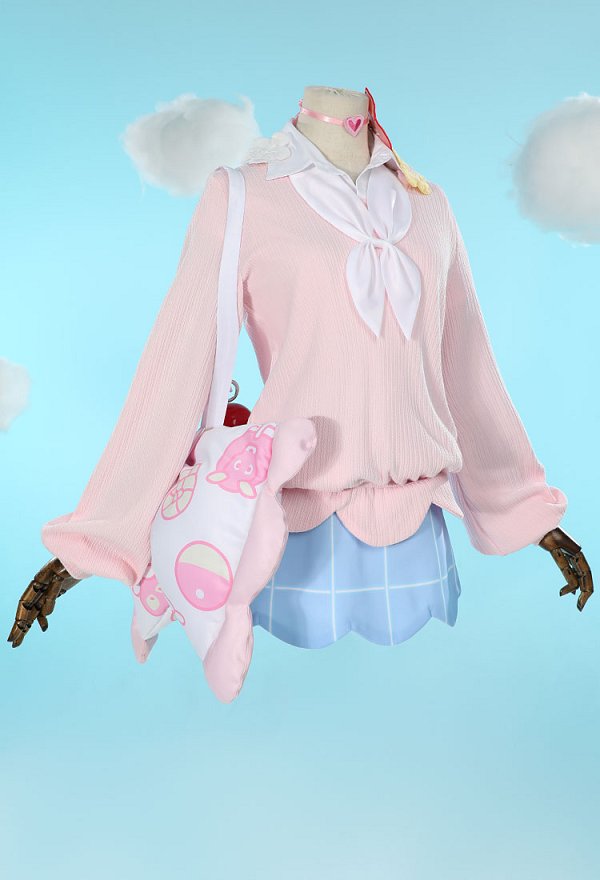 Vocal Disfraz de Cosplay Camisa y Falda a Cuadros Combinados Con Blusa y Bolso