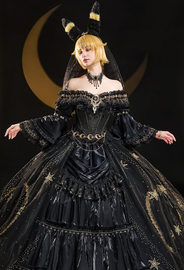 PM Derivado Princesa Serie Vestido Traje Top Falda con Velo Cintura Cadena Cosplay Disfraz