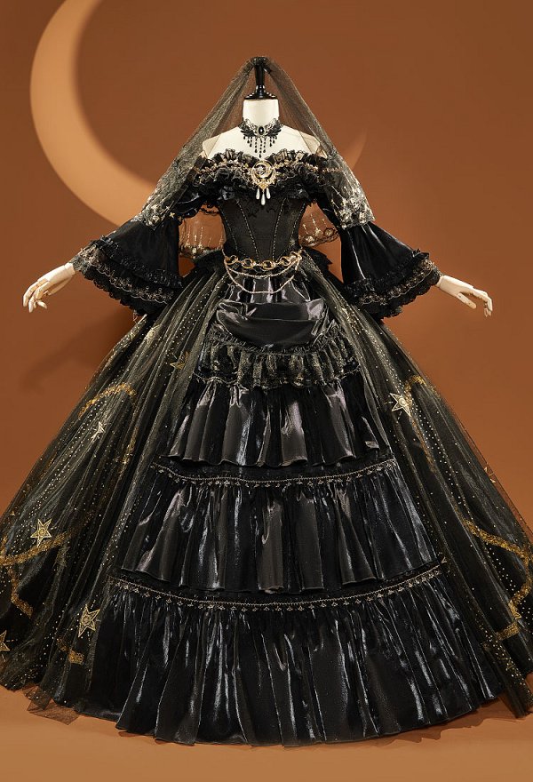 PM Derivado Princesa Serie Vestido Traje Top Falda con Velo Cintura Cadena Cosplay Disfraz