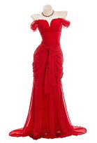 Jolie robe de cosplay Pretty Woman Vivian avec gants et collier Jolie robe de cosplay Pretty Woman Vivian avec gants et collier