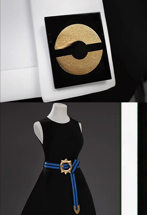 PM Gwynn Cosplay Kostüm Kleid Jacke mit Gürtel und Handschuhen