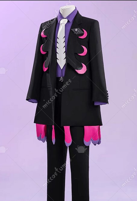 PM Corbeau Cosplay Disfraz Camisa y abrigo con pantalones largos y corbata