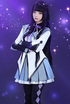 Puella Magi Madoka Magica Homura Akemi Cosplay Kostüm Kampfanzug mit Socken