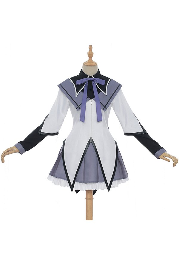 Puella Magi Madoka Magica Homura Akemi Cosplay Costume Fighting Uniform Set