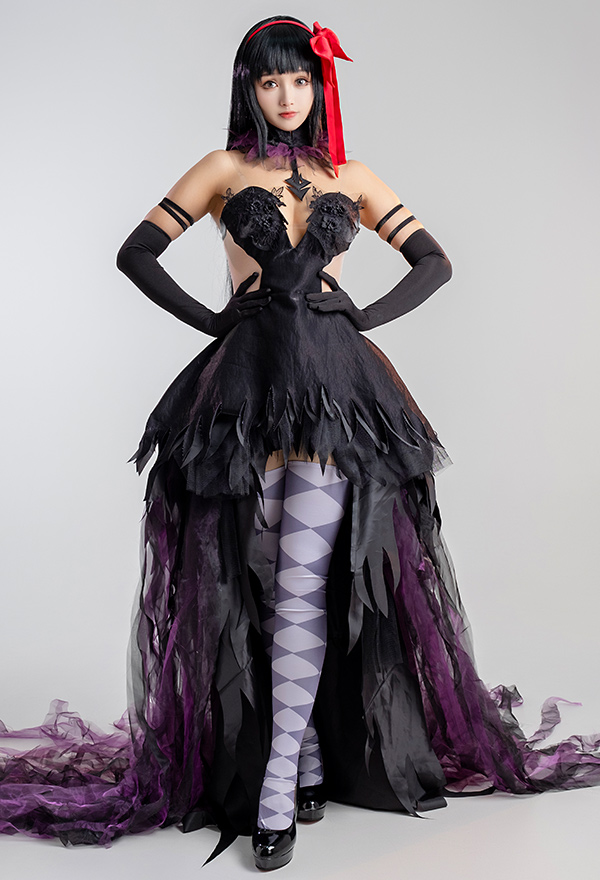 Puella Magi Madoka Magica Devil Homura Akemi Cosplay Kostüm Kleid Set