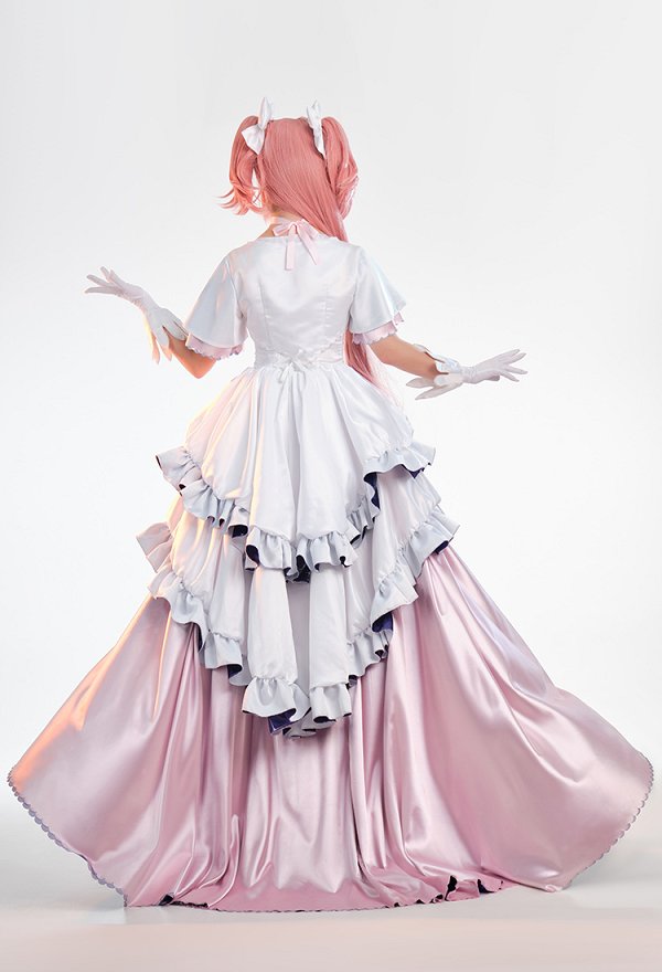 PMMM Kaname Madoka Ultimate Goddess Cosplay Costume Vestido de Estrella y Guantes con Calcetines para el Muslo y Tocado