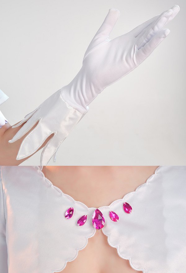 PMMM Kaname Madoka Ultimate Goddess Cosplay Costume Vestido de Estrella y Guantes con Calcetines para el Muslo y Tocado