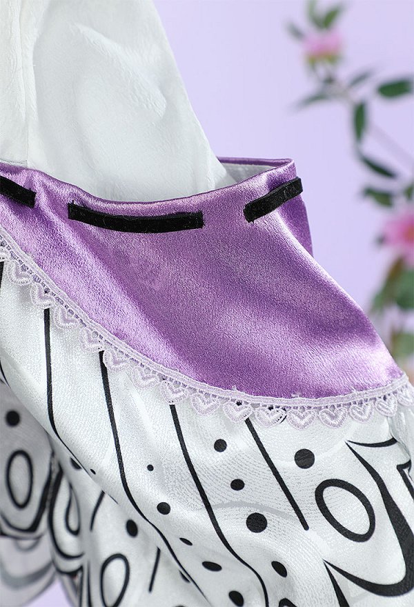 PMMM Magi Magica Homura Disfraz de Cosplay Vestido y Pantalones Cortos de Estilo Qipao Combinados con Medias Hasta los Muslos y Cintas Para el Cabello