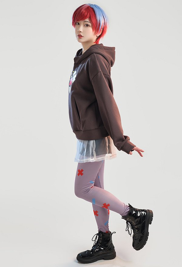 PM Penny Cosplay Kapuzenpullover Shorts Rock Strumpfhose Cosplay Kostüm