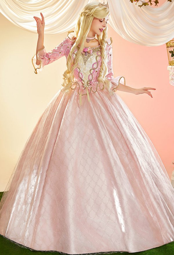Barbie Princess Anneliese Cosplay Vestido con corona y cuello Barbie Princess Anneliese Cosplay Vestido con corona y cuello