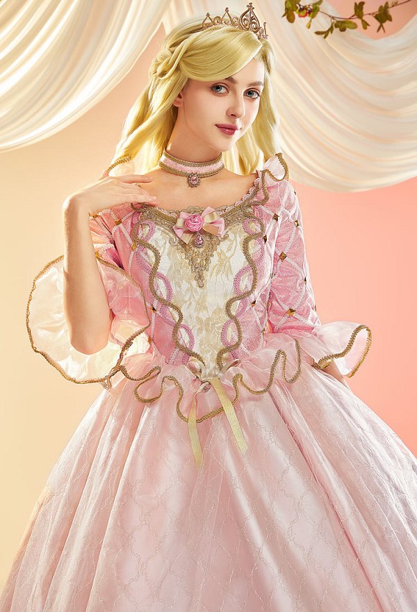 Barbie Princess Anneliese Cosplay Vestido con corona y cuello Barbie Princess Anneliese Cosplay Vestido con corona y cuello