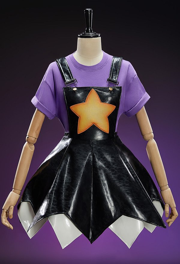 Disfraz de Cosplay de Lily de Playtime: Vestido y Top de Manga Corta con Calentadores de Piernas y Coletero