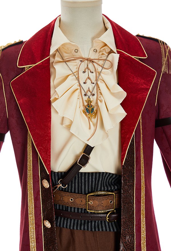 Tenue de pirate masculin pour Halloween édition Premium chemise et pantalon de style Renaissance steampunk avec manteau et chapeau Tenue de pirate masculin pour Halloween édition Premium chemise et pantalon de style Renaissance steampunk avec manteau et chapeau