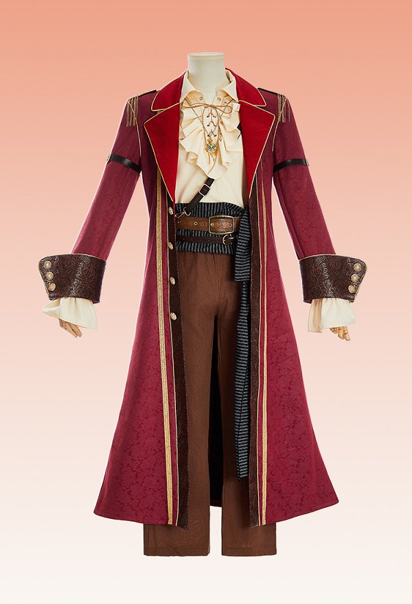 Tenue de pirate masculin pour Halloween édition Premium chemise et pantalon de style Renaissance steampunk avec manteau et chapeau Tenue de pirate masculin pour Halloween édition Premium chemise et pantalon de style Renaissance steampunk avec manteau et chapeau