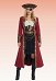 Premium Edition Halloween Piratenkostüm Damen im Steampunk Renaissance Stil Futter Rock mit Mantel Taillengürtel
