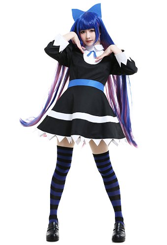 Pantalón y medias con liguero Medias Anarchy Maid Negro Lolita Vestido Uniforme Disfraz de Cosplay